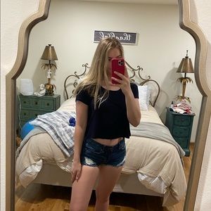 Blue loose crop top from forever 21